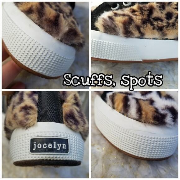 Faux Fur Fuzzy HighTops Size 10 Cheetah Animal Leopard Superga x Jocelyn EUC - Picture 10 of 14